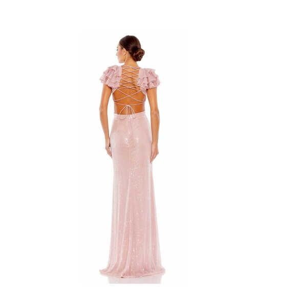 Mac Duggal Pink Sequin Prom Dress - Picture 6 of 10